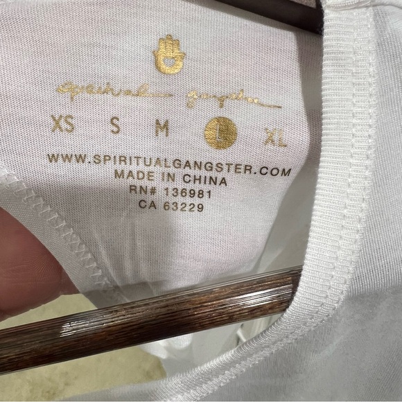 Spiritual Gangster Eternal Optimist Namaste Top Size Large - Picture 9 of 9